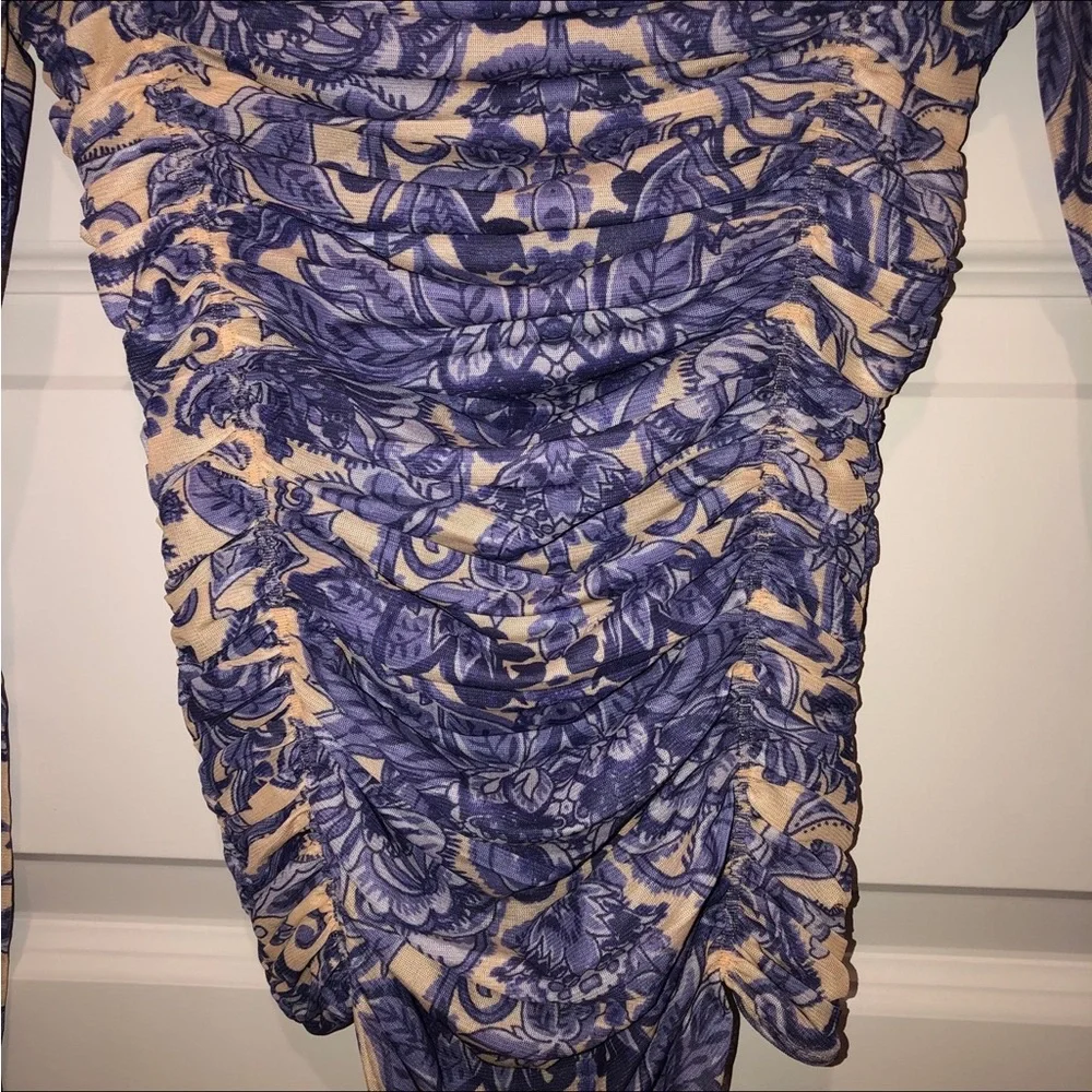 New Free People Under It All Cottagecore Toile Boho Printed Bodysuit sz XS